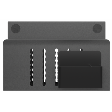 Boczny organizer do biurka na zacisk 30×30×12 cm czarny SPB164B