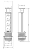 Möbelsteckdose 3x2P+Z Höhe ab Tischplatte 6cm INOX18m Block