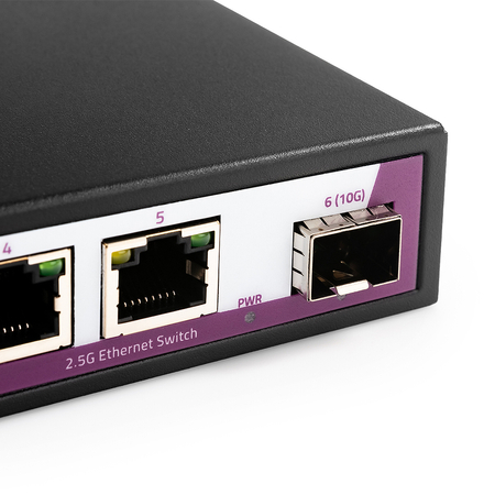 SWITCH 5 RJ45 2.5G-Anschlüsse + 1x SFP-Anschluss SP-SGR105S - zdjęcie 2