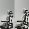 Ergonomiczny fotel biurkowy 6D Spacetronik DORIS 40 czarny z regulowanym zagłówkiem i podłokietnikami