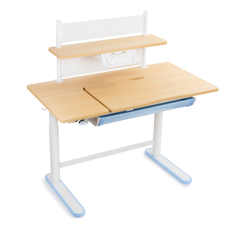 Zestaw dla dziecka regulowane biurko 112×60 z półką + ergonomiczne krzesło Spacetronik XD - zdjęcie 2