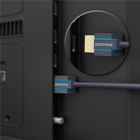 CLICKTRONIC HDMI 2.0 4K 60Hz Super Slim Kabel 05m