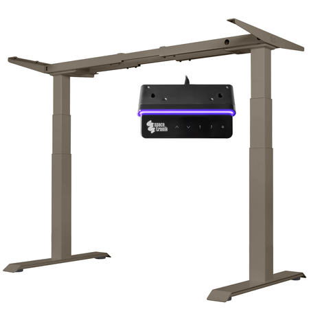 Biurko regulowane Vegard elektryczne dwusilnikowe MDF beżowo-różowe