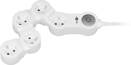 Listwa zasilająca FLEX elastyczna/łamana 5xAC 230V Goobay
