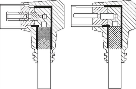 TV-Stecker IEC GN-WT Goobay gewinkelt Weiß 3m
