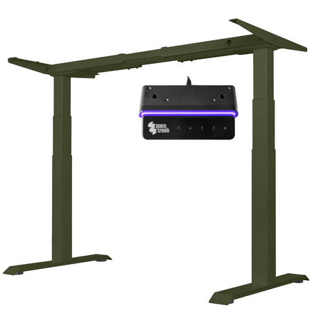 Biurko regulowane Vegard elektryczne dwusilnikowe MDF zielono-złote