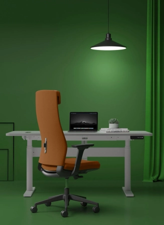 Krzesło biurowe ergonomiczne Spacetronik HAVARD-02 brązowe OUTLET