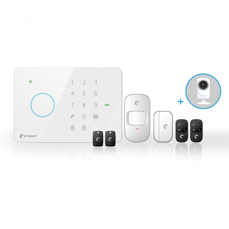 Alarm eTiger S3-Sim Secual GSM Zestaw z Kamerą IP SAC-CAM2 (Komplet x2) Bezprzewodowy