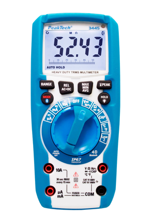 BT LCD TruRMS Digital-Multimeter IP67 PeakTech 3445 - zdjęcie 2