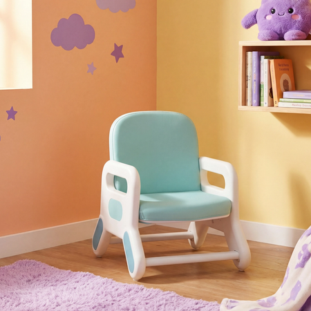 Zestaw mebli dziecięcych Spacetronik – stolik, sofa i foteliki niebieski