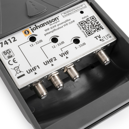 Johansson 7412 LTE 2xUHF+VHF-Mastantenne Diplexer - zdjęcie 2