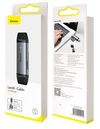 Czytnik kart pamięci USB-C USB 3.0 na SD microSD Baseus Lentil