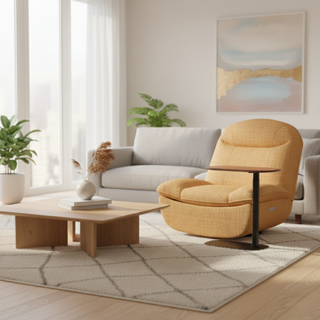 Zestaw relaksacyjny: fotel elektryczny FLAX + stolik BUDDY