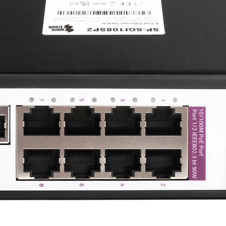 SWITCH 8-portowy SP-SGI108SP2 Przemysłowy PoE SFP