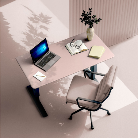 Stelaż elektryczny Spacetronik SPE-222OB Vegard + blat MDF premium róż