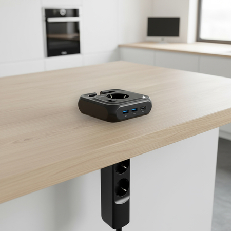 Listwa zasilająca 4xAC 2xUSB 1xUSB-C SPS-PS02B - zdjęcie 2