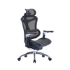 Ergonomiczny fotel biurkowy 6D Spacetronik DORIS 40 czarny z regulowanym zagłówkiem i podłokietnikami