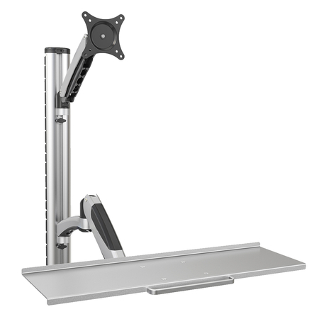 Single Monitor Wall Monitor Mount with Keyboard