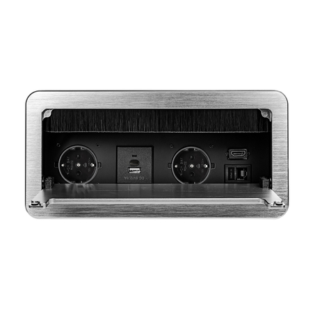 Gniazdo meblowe wpuszczane otwierane Spacetronik SPS-B26S V2 OUTLET - zdjęcie 2