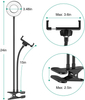 Lampa LED 9 cm pierścieniowa do telefonu z klipsem czarna USB