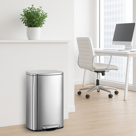 Funky Trash Can Silver Gray Spacetronik Pojedynczy - zdjęcie 2