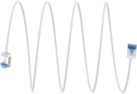 Kabel LAN Patchcord CAT 6A EXTRA FLEX biały 0.5m