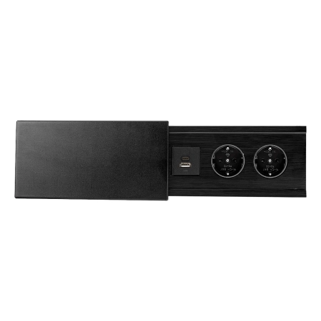 Gniazdo meblowe OUTLET rozsuwane Spacetronik SPS-S24CB V2 COMPACT