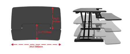 Podstawka pod laptopa do pracy na stojąco Spacetronik SPR-127MB OUTLET