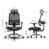 Fotel biurowy obrotowy Spacetronik LUMBO 11 Czarny