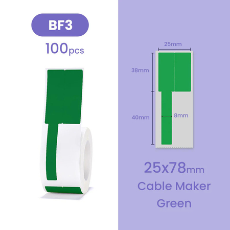 Etiketten Serie B Niimbot 25x38+40 mm 100 Stück grün - zdjęcie 2
