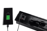 Wytrzymały uchwyt do 2 monitorów VESA 17”-35” Spacetronik SPA-S120B z wejściami USB OUTLET