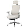 Fotel ergonomiczny biurowy 5D z podnóżkiem Spacetronik Albert Beżowy