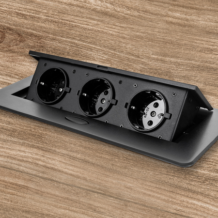 Spacetronik SPS-D33B V2 Arbeitsplattensteckdose Öffnung - zdjęcie 2