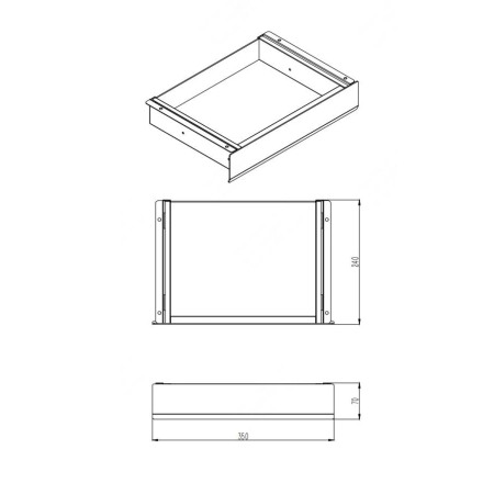 Szuflada podbiurkowa Spacetronik SPB-135B (rozm. M) OUTLET - zdjęcie 2
