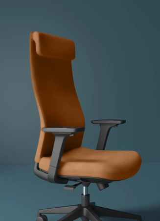 Krzesło biurowe ergonomiczne Spacetronik HAVARD-02 brązowe OUTLET