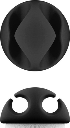 Kabelorganisator Kleber 3M schwarz für 2 Kabel Goobay