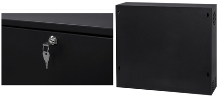 Obudowa RACK 19'' 2U 350 x 130mm CZARNA pionowa