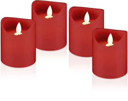 LED rote Kerzen Goobay 75x10cm KIT 4x