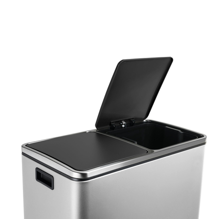 Funky Trash Can Silver Black Spacetronik Podwójny