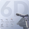 Ergonomiczny fotel biurkowy 6D Spacetronik DORIS 40 czarny z regulowanym zagłówkiem i podłokietnikami