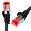 RJ45 CAT 6 S/FTP AWG27 LSZH Kabel schwarz 2m