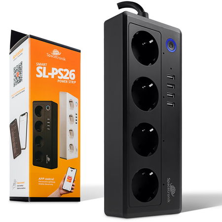 Listwa Zasilająca Przedłużacz z USB sterowany Wi-Fi Spacetronik Smart Life SL-PS26B