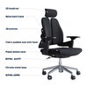 Ergonomiczny fotel do biura - REGULACJA 3D - Spacetronik SPC-BARRY-00