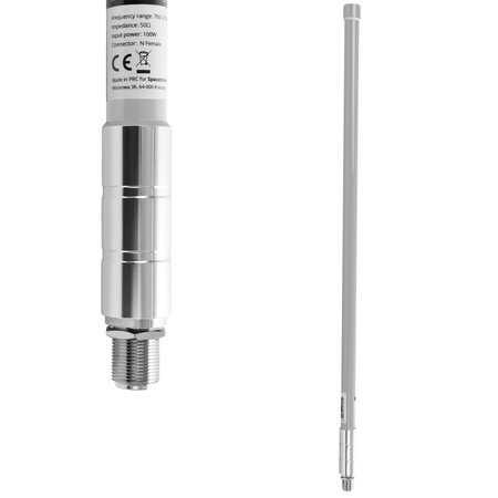 Szerokopasmowa antena dookólna OMNI Spacetronik z włókna szklanego 10 dBi 90 cm biała
