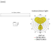 Lampa podwieszana biurowa LED GLOW D24 60W Czarna