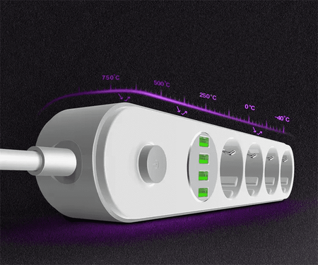 Listwa zasilająca Spacetronik SR-203 4x AC z ładowarką 4x USB 3.4A Auto-id