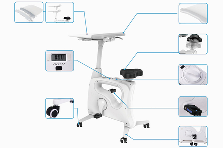 Rower stacjonarny ze stolikiem Spacetronik Workbike