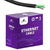 Skrętka kabel LAN zewnętrzny CAT5e U/UTP CU 0.46mm AWG 24/1 PE Spacetronik 305m