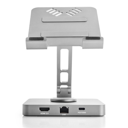 Podstawka pod tablet Multiport USB-C na HDMI + USB-C z PD + 3x USB+ RJ45 + AUX + microSD + SD SPE-PB04