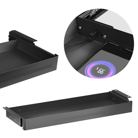 Szuflada biurkowa USB XL Spacetronik SPB172 Czarna Outlet A+